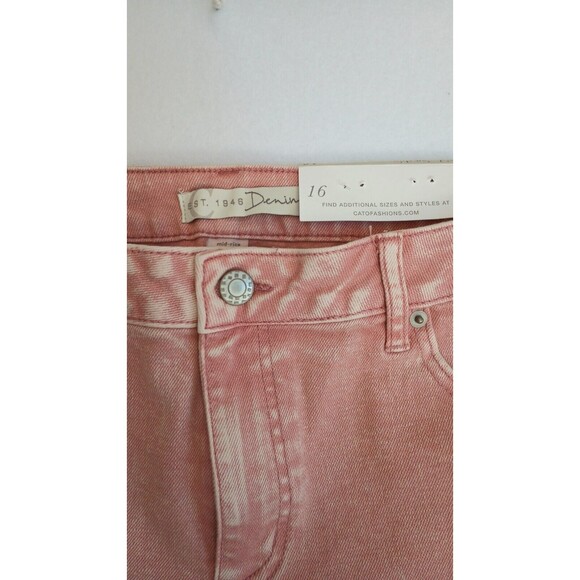 Est 1948 Denim Women's Mid Rise Jeans Size 16 Pink NWT - Picture 5 of 15